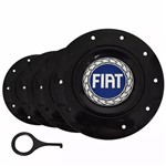 Ficha técnica e caractérísticas do produto Jogo Calota Centro Roda Fiat Azul Aro 14 Amarok + Chave - Nikka Ind