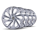 Ficha técnica e caractérísticas do produto Jogo Calota DS4 Aro 14 Silver Cup VW UP
