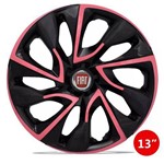 Ficha técnica e caractérísticas do produto Jogo Calota Esportiva 13 Ds4 Pink Rosa Fiat Palio Uno Siena