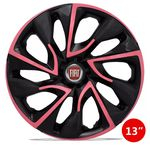 Ficha técnica e caractérísticas do produto Jogo Calota Esportiva 13 Ds4 Pink Rosa Fiat Palio Uno Siena 