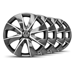 Ficha técnica e caractérísticas do produto Jogo Calota Prime Grafite Prata Aro 14 VW Fox