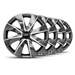 Ficha técnica e caractérísticas do produto Jogo Calota Prime Grafite Prata Aro 14 Hyundai Elitte