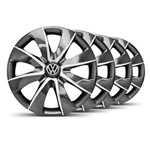 Ficha técnica e caractérísticas do produto Jogo Calota Prime Grafite Prata Aro 14 VW Fox Elitte