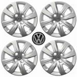 Ficha técnica e caractérísticas do produto Jogo Calotas Aro 14" Volkswagen Saveiro 14/16 C/ Emblema