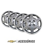 Ficha técnica e caractérísticas do produto Jogo Calotas Aro Prata Acessorios Celta /corsa Classic /corsa Pickup /corsa Wagon /chevette