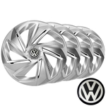Ficha técnica e caractérísticas do produto Jogo calotas esportivas Nitro Silver aro 13 emblema VW - Gol Fox Voyage - Elitte LC210