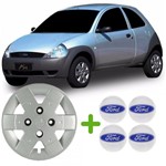 Ficha técnica e caractérísticas do produto Jogo Calotas Ford Ka 2002 a 2003 Aro 13 + Emblema - Grid