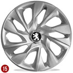 Ficha técnica e caractérísticas do produto Jogo de Calota Aro 15 Esportiva Peugeot 206 207 307 Silver