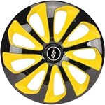 Ficha técnica e caractérísticas do produto Jogo de Calota Velox Aro 13 Black Yellow 3708