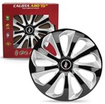 Ficha técnica e caractérísticas do produto Jogo de Calotas Velox Aro 15 Black/Silver