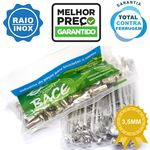 Ficha técnica e caractérísticas do produto Jogo De Raios Inox Bace 3.5mm Factor Ybr Dianteiro Tambor E Traseiro Tambor