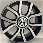 Ficha técnica e caractérísticas do produto Jogo de Roda Aro 14 VW UP PRETA DIAMANTADA 4X100 - Krmai