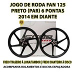 Ficha técnica e caractérísticas do produto Jogo de Roda Liga Leve Fan 125 Scud Freio à Disco 2014...