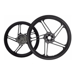 JOGO DE RODA "MODELO TITAN 150 2014" PRETO FOSCO P/ TITAN/FAN 150/160cc 2014 A 2019 FREIO A DISCO