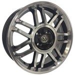 Jogo de Rodas Gol GT Snowflackes Aro 15 X 6,0 4x100 ET38 VW R83 Preto Diamantado