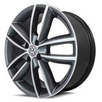 Jogo de Rodas Golf Confortilne Aro 17 X 7,0 4x100 ET42 R22 VW Grafite Diamantado