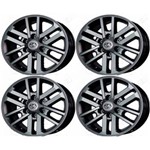 Jogo de Rodas Hilux 17x7,0 R37 - Nova Toyota Hilux - 6x139 - Grafite - 17