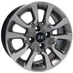 Jogo de Rodas Hyundai HB20x Aro 14 X 6,0 4x100 ET36 S06 Grafite Diamantado