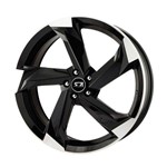 Jogo de Rodas Kr K-60 Audi Prologue Aro 20" Furação 5x100 Acabamento Preto e Diamante Tala 7,5 Et38