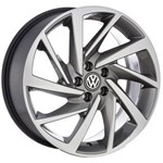 Jogo de Rodas New Polo Aro 18 X 7,0 5x112 Et47 Volkswagen R93 Grafite Diamantado