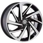 Ficha técnica e caractérísticas do produto Jogo De Rodas New Polo Aro 18 X 7,0 5x112 Et47 Volkswagen R93 Preto Diamantado