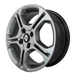 Jogo de Rodas Renault Sandero Racing Aro 15 X 6,0 4x100 ET38 R97 Grafite Brilhante