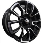 Jogo de Rodas Saveiro Cross Aro 15 X 6,0 4x100 ET36 Volkswagen R75 Preto Diamantado