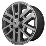 Jogo de Rodas Toyota Hilux 2012 Aro 16 X 7,0 6x139,7 ET25 R37 Grafite Fosco