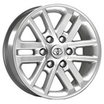 Ficha técnica e caractérísticas do produto Jogo de Rodas Toyota Hilux 2012 Aro 17 x 7,0 6x139,7 ET25 R37 Prata
