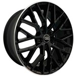 Jogo de Rodas Zeus Audi R8 ZWAR8 Aro 20" - Furação 5x112 - Preto Brilhante C/ Filete Diamantado - Athena Imports