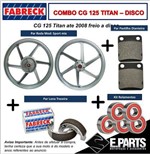 Ficha técnica e caractérísticas do produto Jogo Roda Cg 125 Titan Disco Ate 2008 Prata + Lona +past+rol - Fabreck
