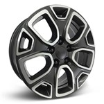 Ficha técnica e caractérísticas do produto Jogo Roda KR R76 Jeep Renegade Aro 16 - Grafite Diamantada Roda R76 Aro 16 - 5x110 Tala: 6,0 Off-Set: 28