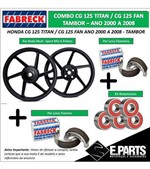 Ficha técnica e caractérísticas do produto Jogo Roda Liga Cg 125 Titan / Fan Ate 2008 + Lonas+ Rolam. - Fabreck