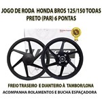 Ficha técnica e caractérísticas do produto Jogo Roda Liga Leve Bros 125/150 Scud Freio Tambor 6 Pontas