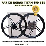 Ficha técnica e caractérísticas do produto Jogo Roda Liga Leve Titan 150 Alumínio 5 Pontas Esd 2014... - Scud