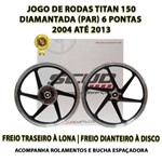 Jogo Roda Liga Leve Titan 150 Scud Diamantada Freio Disco 2004 / 2013