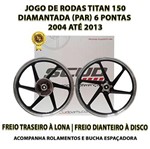 Ficha técnica e caractérísticas do produto Jogo Roda Liga Leve Titan 150 Scud Diamantada Freio Disco