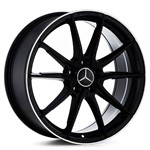 Jogo Roda Mercedes SLS AMG Aro 18 - Preta Fosca Diamantada Roda SLS AMG Aro 18 - 5x112 Tala: 8,0 Off-Set: 45