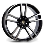 Jogo Roda Porsche Cayenne 2018 Aro 21 - Preto Diamantada Roda Cayenne 2018 Aro 21 - 5x130 Tala: 9,5 Off-Set: 45