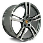 Jogo Roda Porsche Turbo S Aro 21 - Grafite Diamantada Roda Turbo S Aro 21 - 5x130 Tala: 9,5 Off-Set: 50