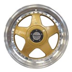 Jogo Rodas Volcano Euro R 17 4x100/108 Dourado Diam T7 Et38