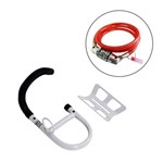 Kit 1 Suporte Altmayer Al-249 para Bike C/ Apoio Pneu + 1 Cadeado Vermelho Acte Sports para Bike