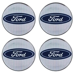 Ficha técnica e caractérísticas do produto Kit 4 Adesivo Emblema Logo Resinado Calota Roda Ford 55mm