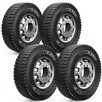 Kit 4 Pneus Aro 22,5 Goodyear 275 80R22,5 Kmax S 149 146L H Linha Pesada Caminhão Ônibus