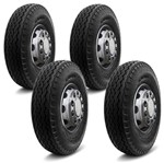 Ficha técnica e caractérísticas do produto Kit 4 Pneus Goodyear Aro 16 7.50-16 PLG8 Papaleguas 10 Lonas Dianteiros para Caminhão e Ônibus