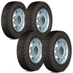 Ficha técnica e caractérísticas do produto Kit 4 Pneus Goodyear Aro 17.5 215/75R17.5 126/124L Regional RHD para Caminhão e Ônibus