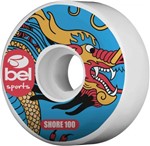 Ficha técnica e caractérísticas do produto Kit 4 Rodas Pu Shore 100 para Skates - Bel Fix