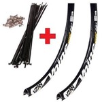 Kit Aro 29 Vzan Vnine com Raios Preto Bike 36furos