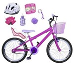 Ficha técnica e caractérísticas do produto Kit Bicicleta Infantil Aro 20 FlexBikes C/ Cadeirinha de Boneca, Capacete, Kit Proteção e Acessórios