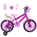 Ficha técnica e caractérísticas do produto Kit Bicicleta Infantil Aro 16 FlexBikes C/ Cadeirinha para Boneca e Acessórios